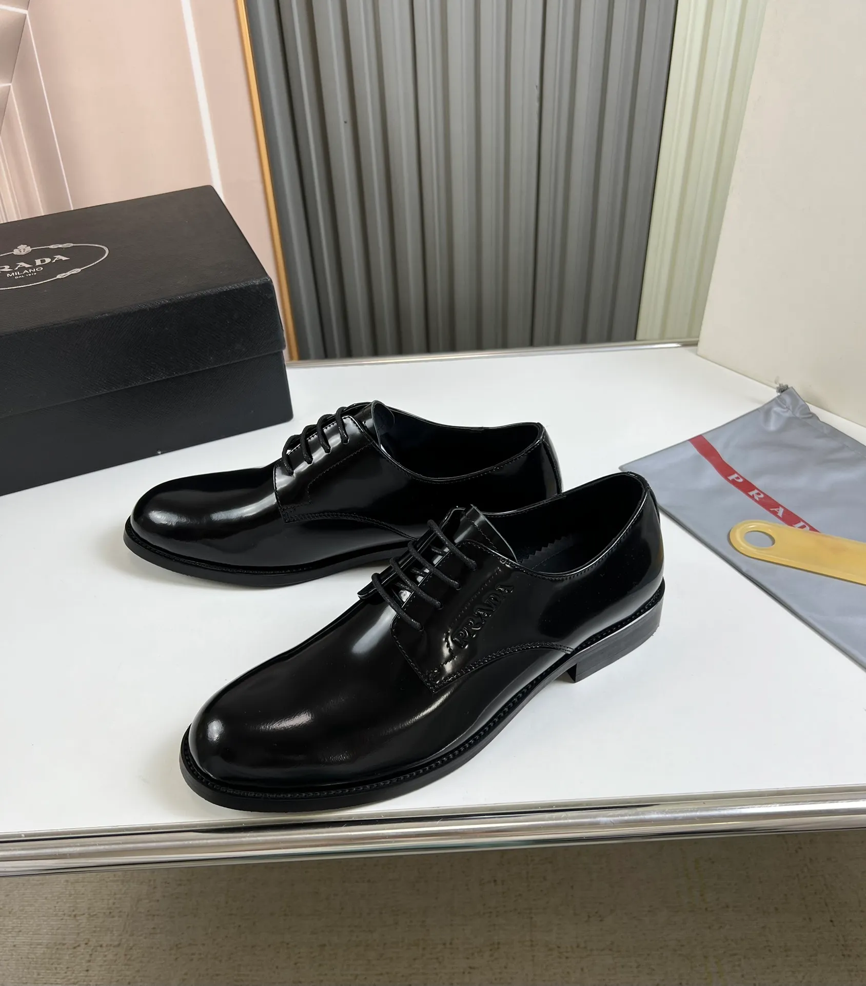 Men's shoes 💰520💰 Prada.PRADA men's business casual leather shoes, 1:1 shipment ⬆️Luxury and noble 👞All imported original brand leather, just to create a more comfortable wearing experience, upper: original open edge beaded cowhide ➕Imported full cow lining, original outsole ✔️36-45 (45 non-returnable)